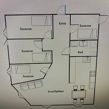 4 Sov Stor I Sentrum - 6 Apartmán *